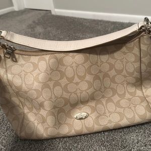 Beige Coach Purse